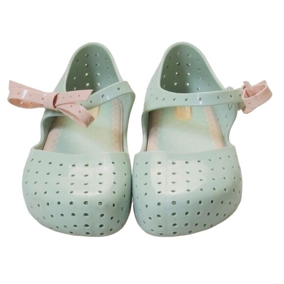 MINI MELISSA Girls' Perforated Jelly Shoes Furadinha X Mary Jane Flats Size 11 - Picture 2 of 12